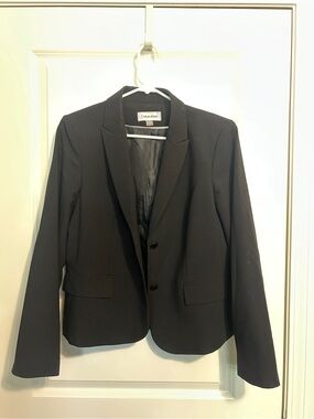 Calvin Klein Black Women's Single-Breasted Blazer